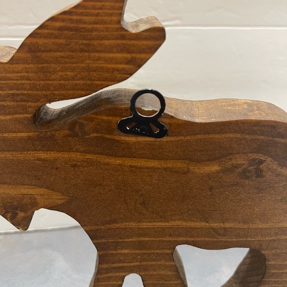Moose Rustic Handmade Keychain Holder Cabin RV House Wood Wall Hanger Hook - Picture 7 of 8